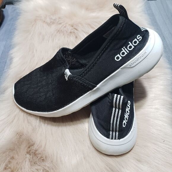 Adidas Women's Cloudfoam Lite Racer Slip-On Shoes - Picture 3 of 5